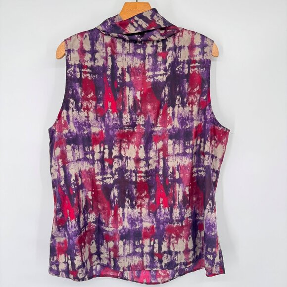 Coldwater Creek Sleeveless Cowl Neck satin top size 2X plus pink  Womens Blouse - Picture 12 of 14